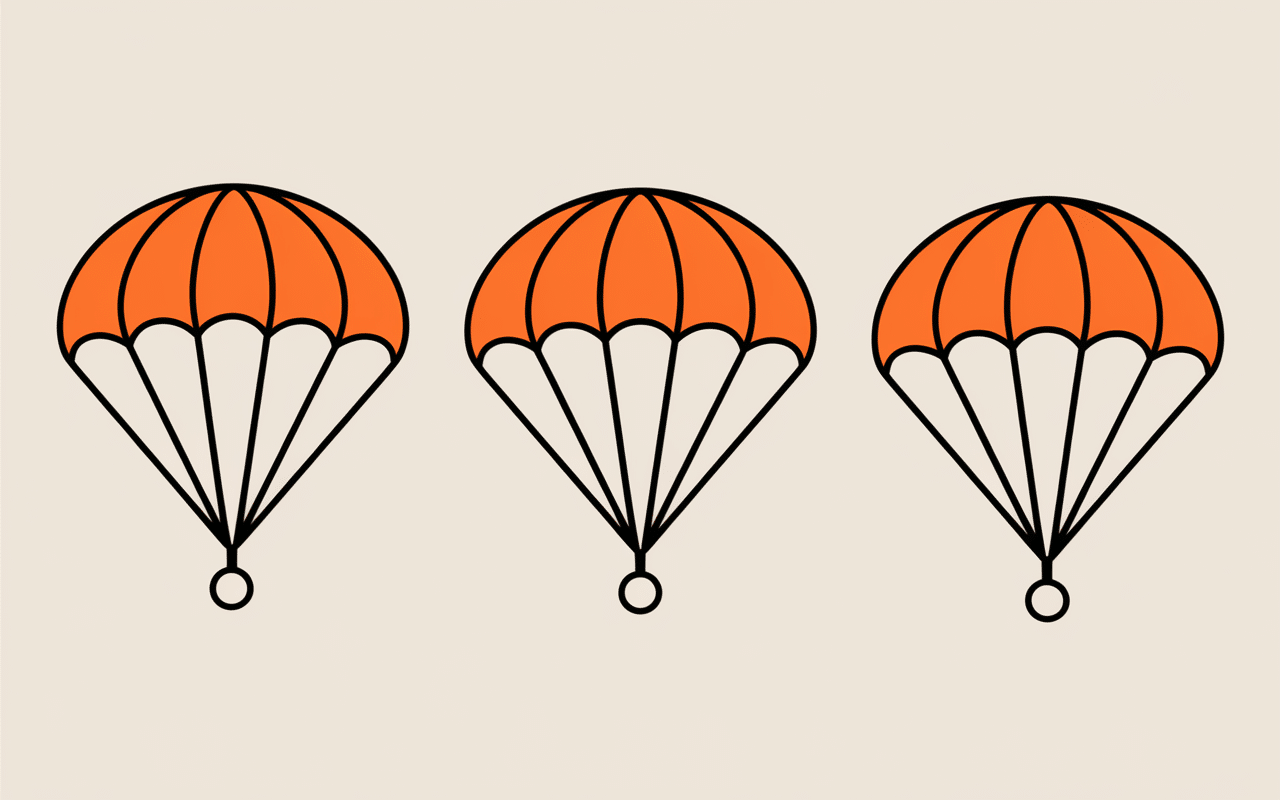 différents types parachute palier plongée schéma