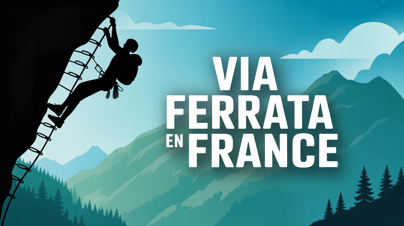 Grimpeur via ferrata France silhouette montagne