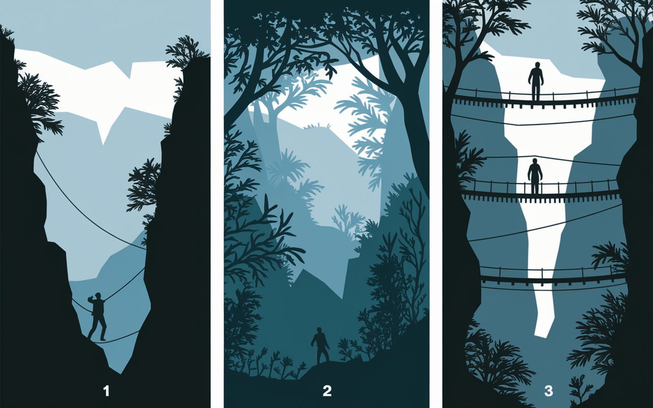 illustration parcours via ferrata lantosque trois sections distinctes