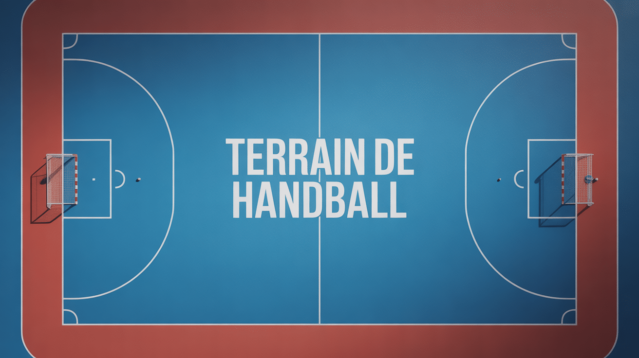 terrain handball dimension vue aerienne moderne