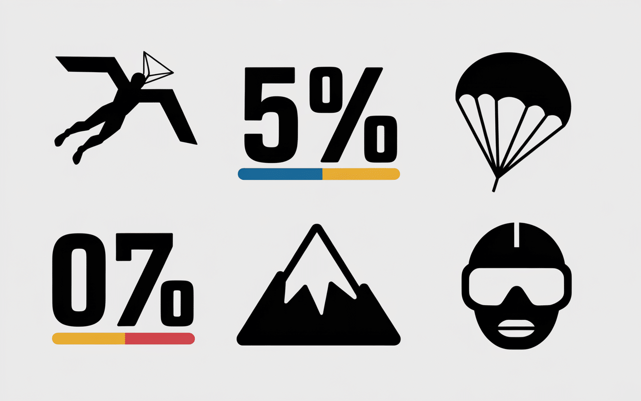 Graphique wingsuit mort pourcentage comparatif sports extrêmes