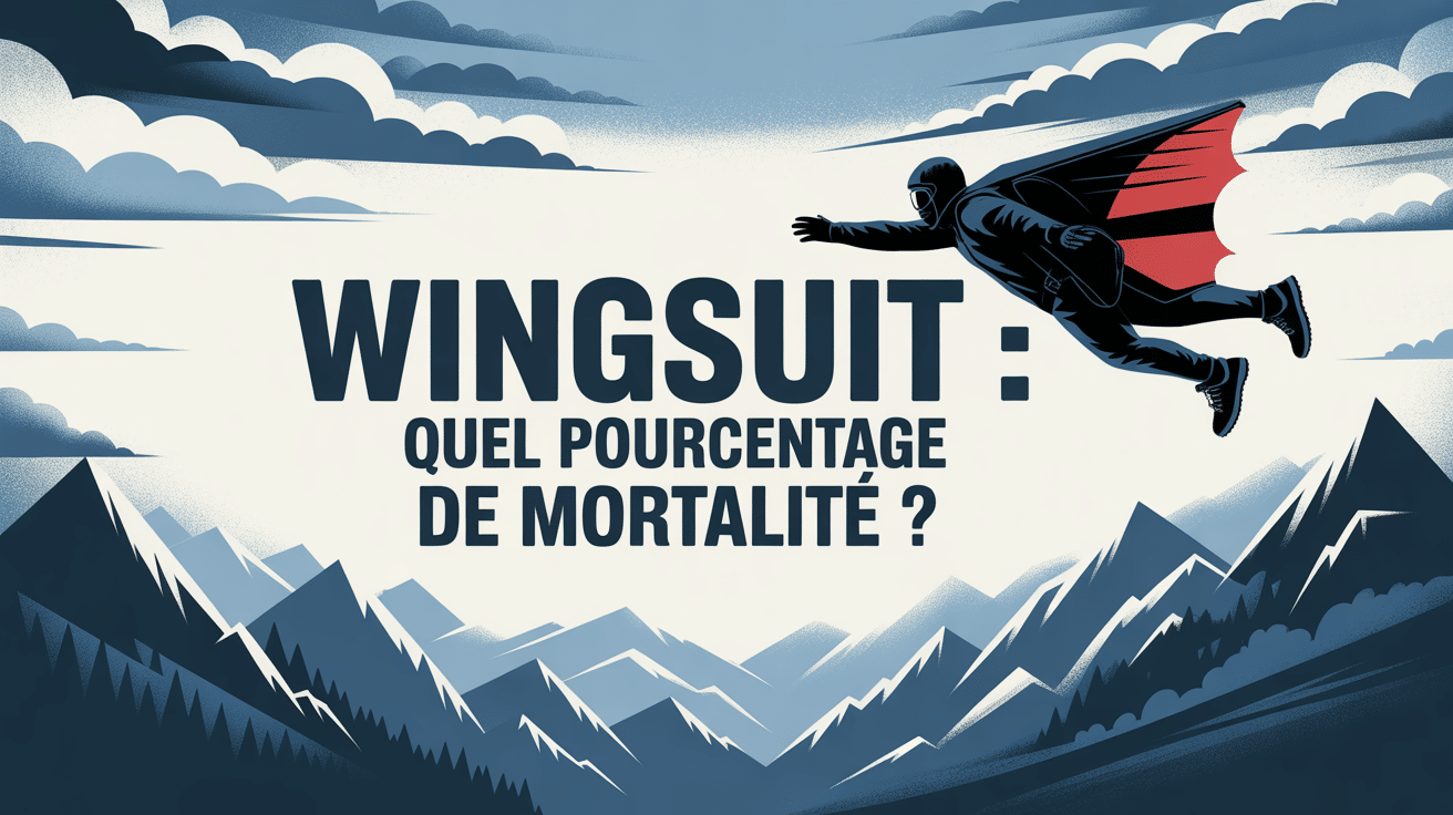 Silhouette wingsuit en vol sur montagnes avec ciel dramatique