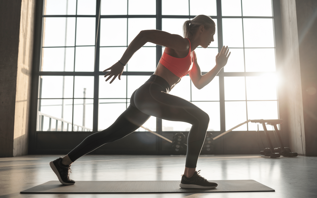 Entraînement HIIT avec chronomètre sport
