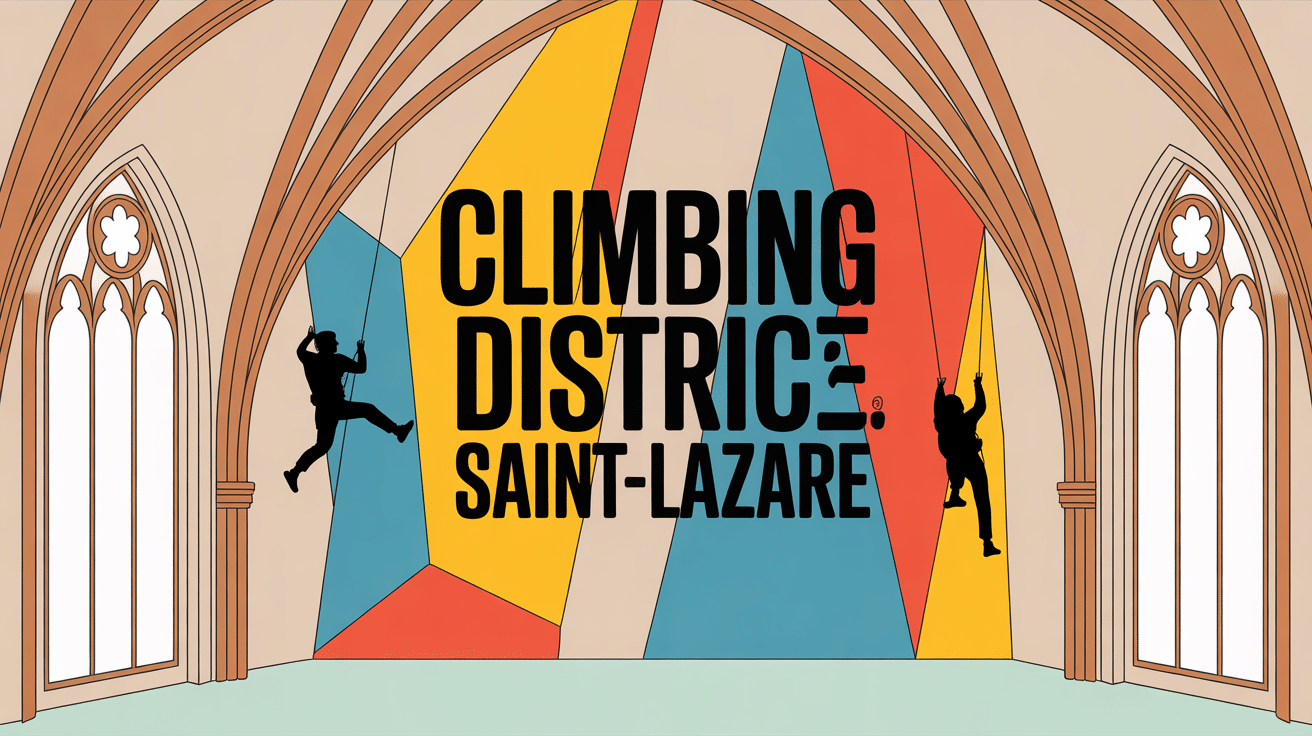 Chapelle transformée en salle d'escalade moderne