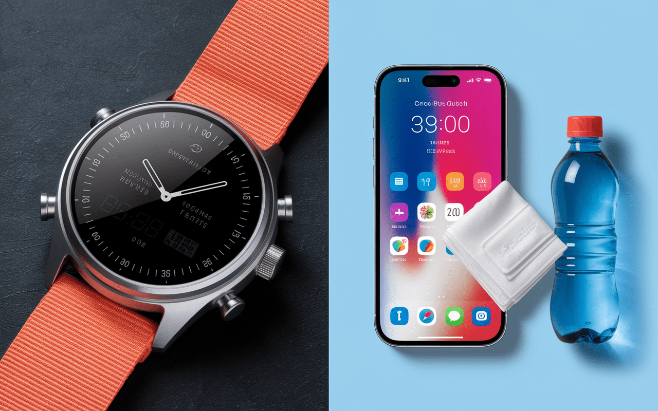 Chronomètre sport physique et application mobile