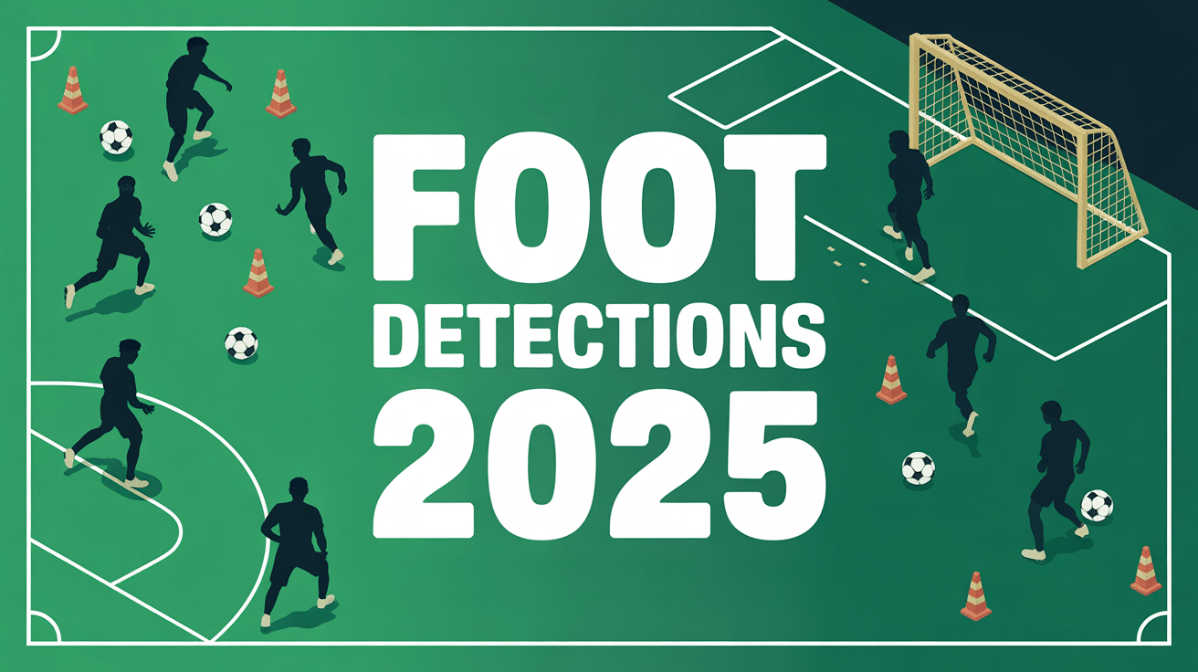 Foot detection 2025 sur terrain avec joueurs s'entrainant