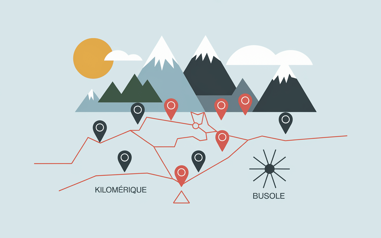 Carte topographique GR20 distance