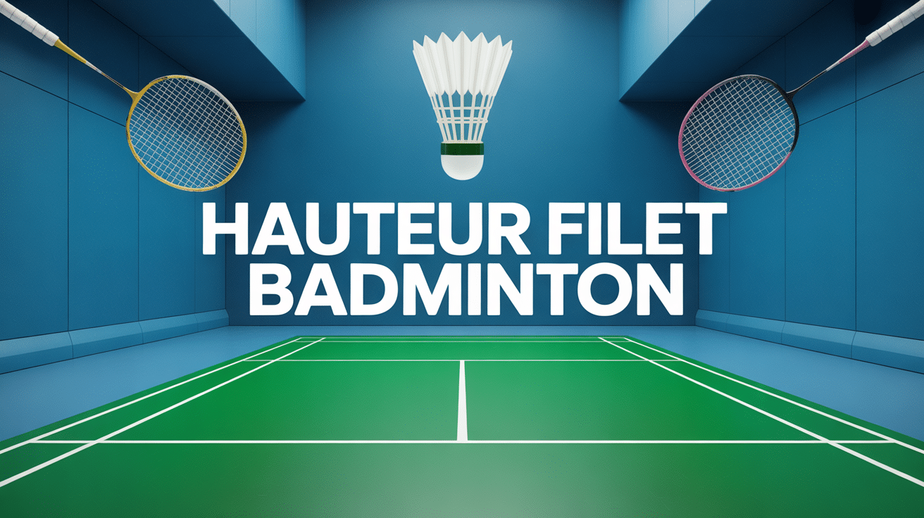 Hauteur filet badminton vue d'ensemble