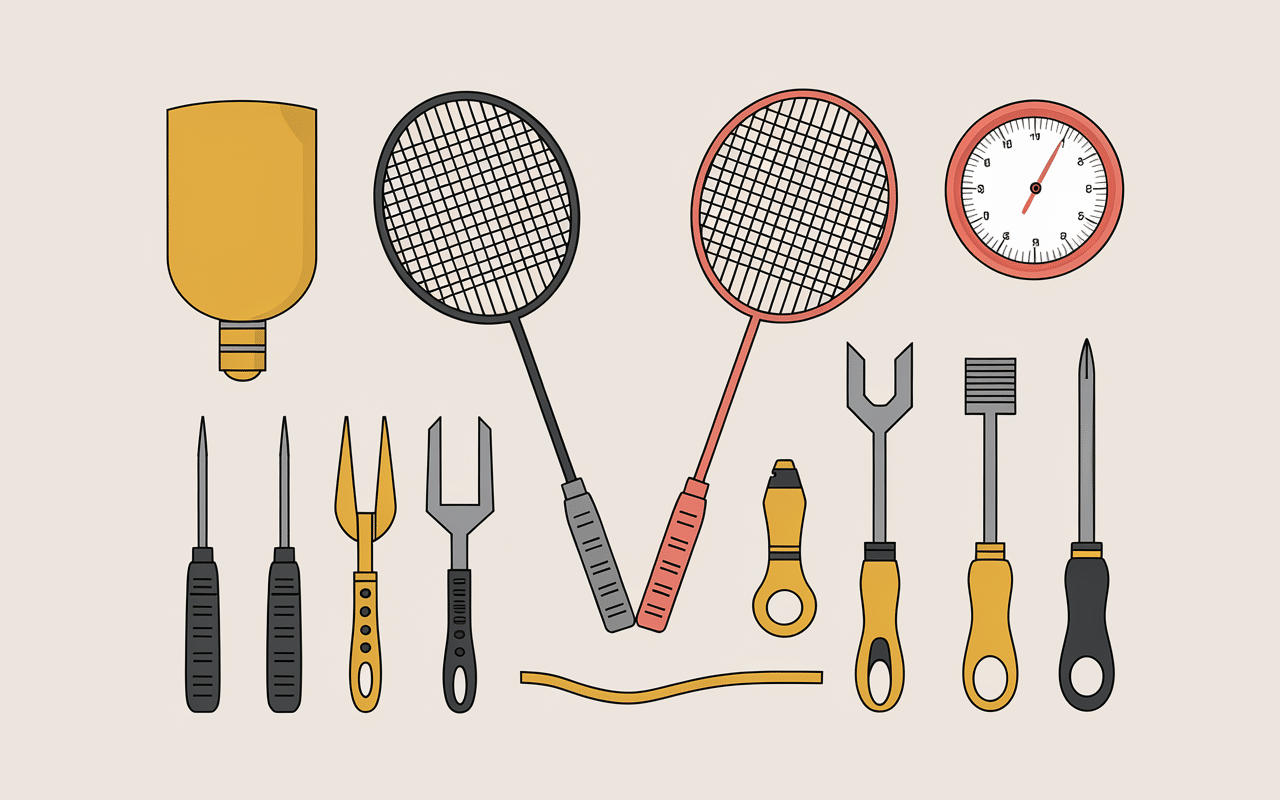 Schéma installation filet badminton