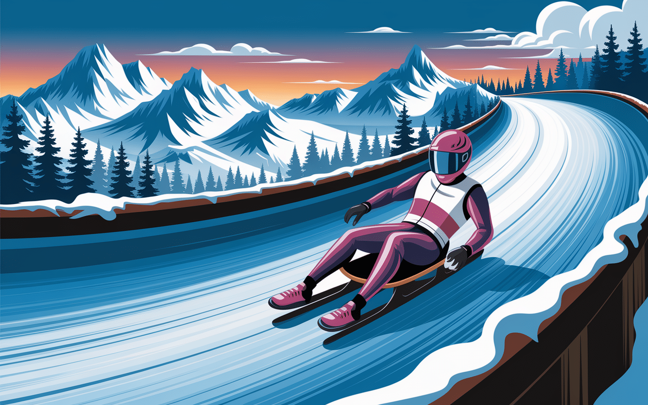 Luge sports d'hiver en L