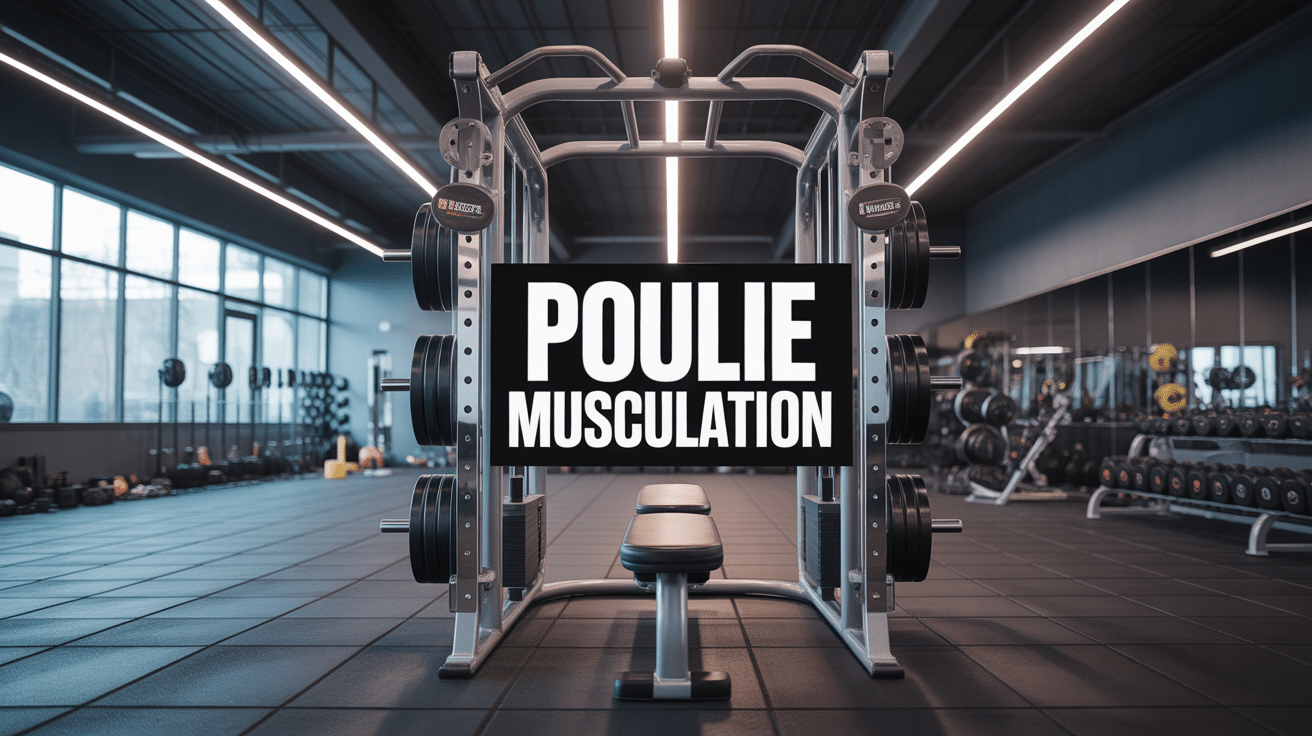 Salle de sport avec poulie muscu centrale
