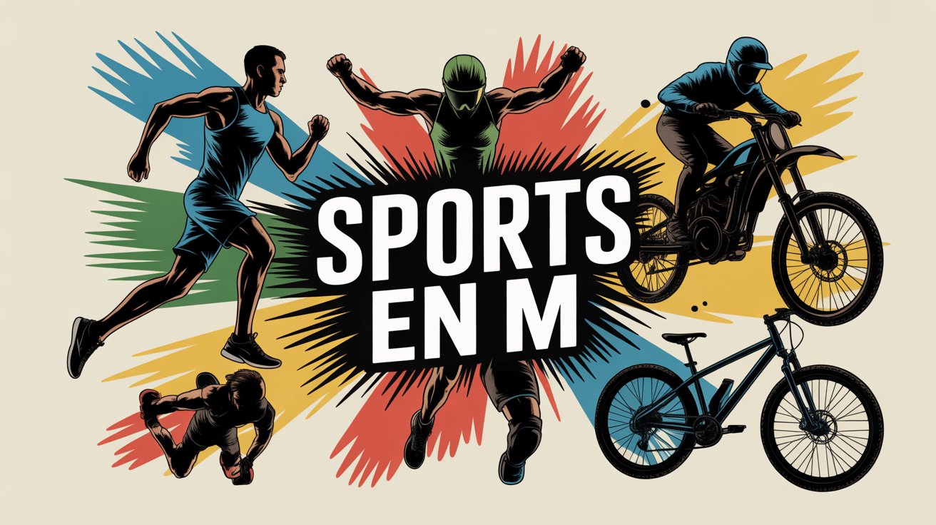 Collage d'activités sportives en M