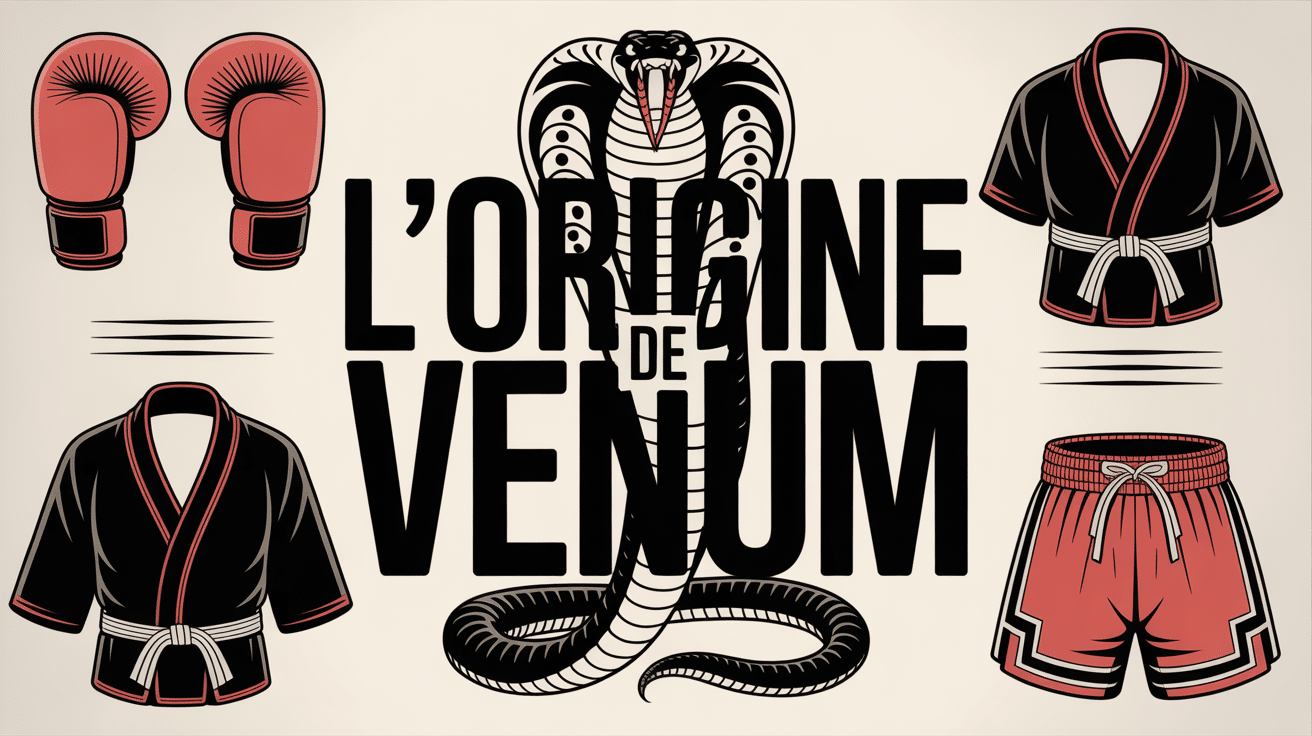 Venum origine équipements combats cobra stylisé