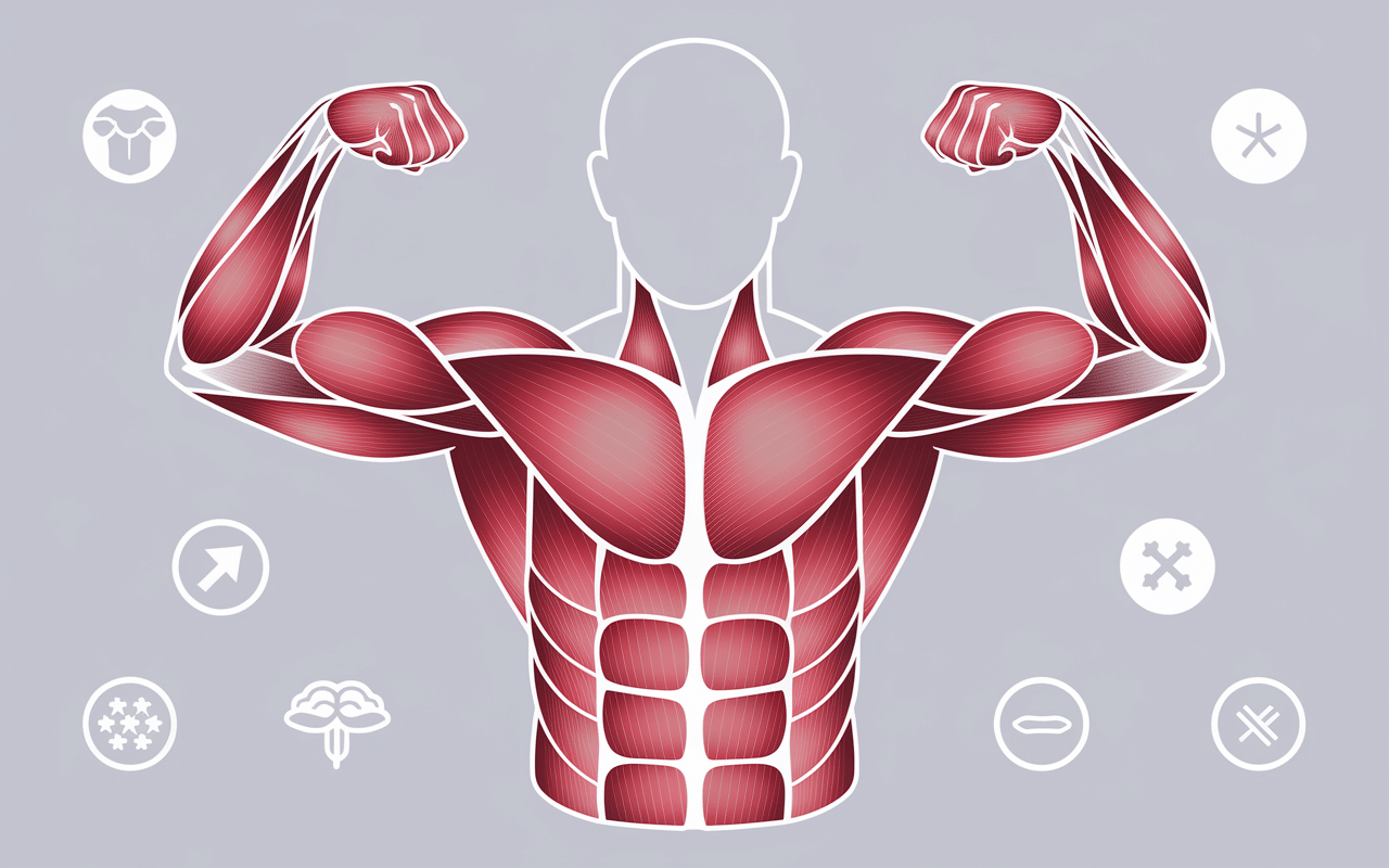 Bar au front triceps muscles travaillés illustration anatomique