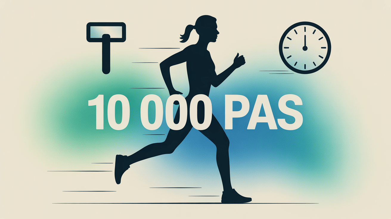 illustration moderne combien de temps pour faire 10 000 pas