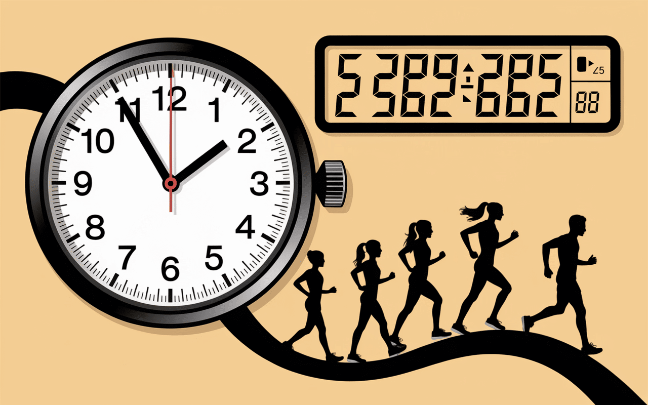 horloge et compteur combien de temps pour faire 10 000 pas