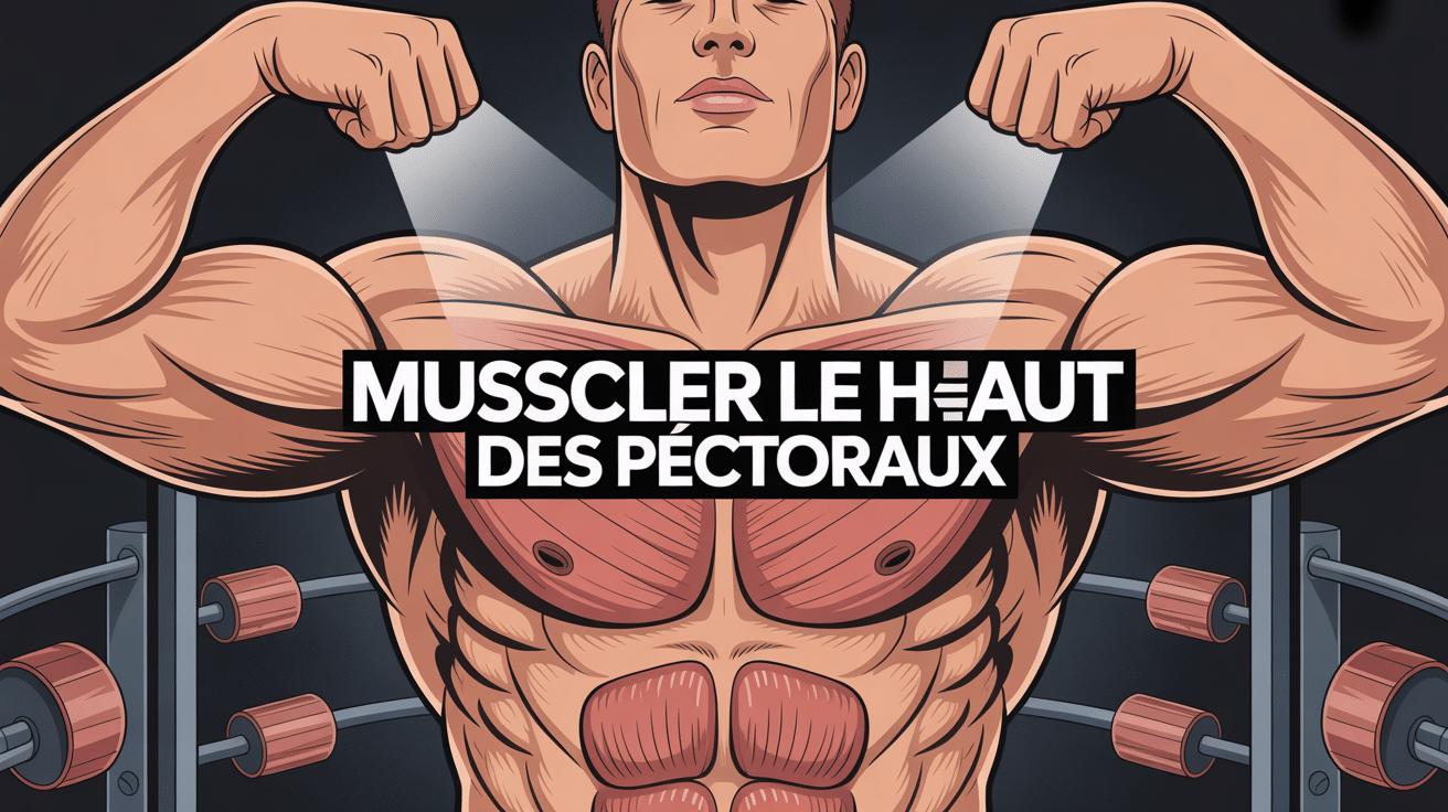 comment travailler le haut des pecs torse musclé éclairage dramatique