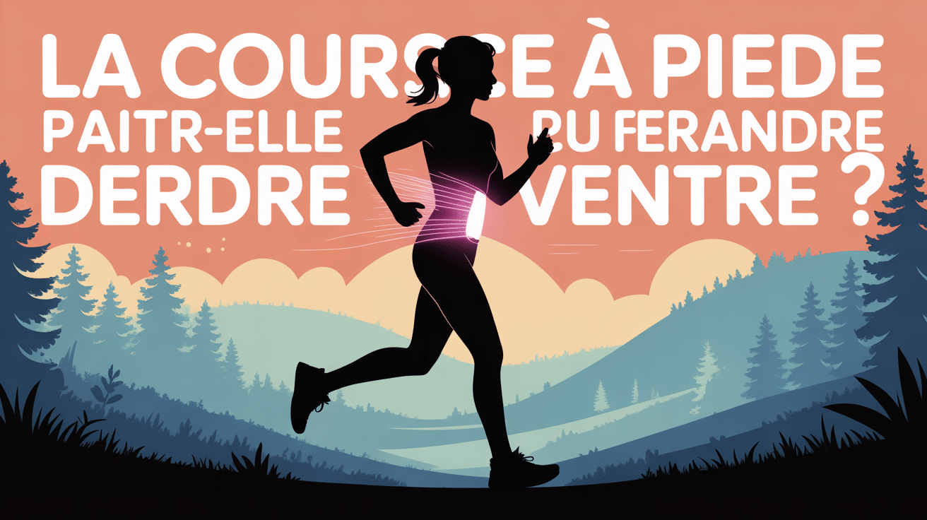 Personne courant montre comment courir fait perdre du ventre