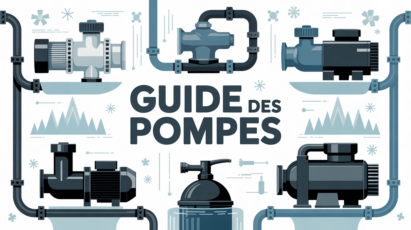 different type de pompes illustration technique industrielle et domestique