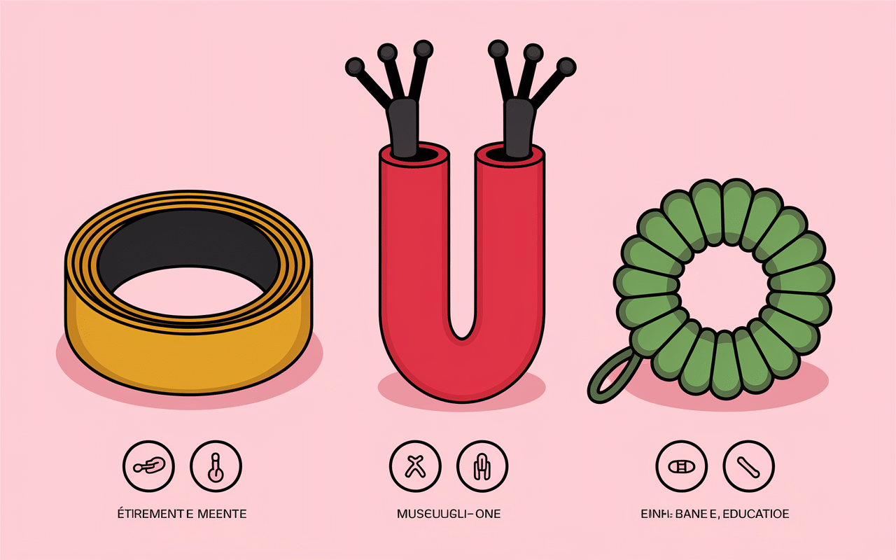 elastique pour le sport bande plate tube mini-band usages