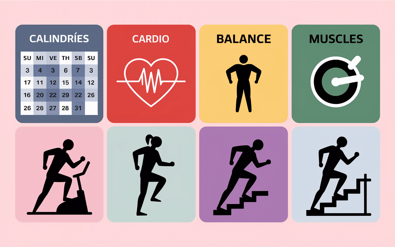 calendrier escalier salle de sport combien de temps objectifs
