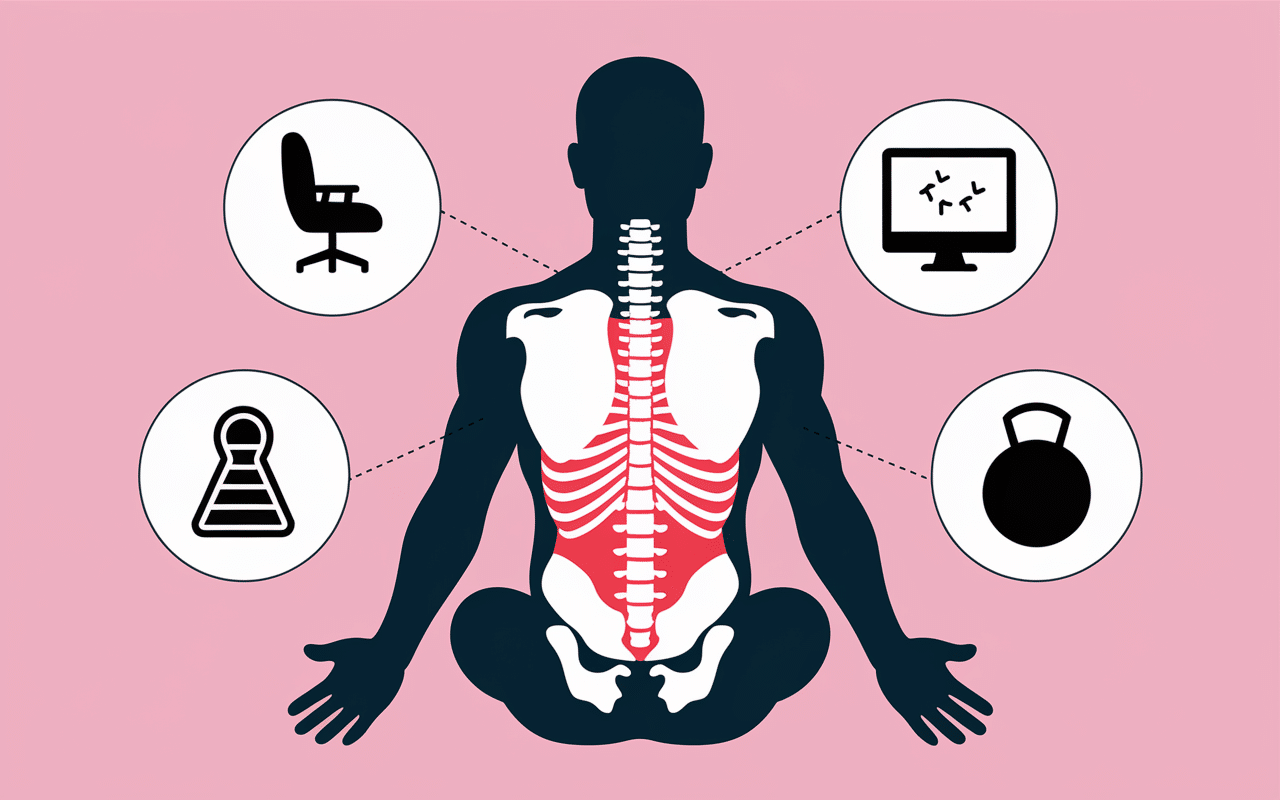 Etirement du bas du dos zone lombaire tensions