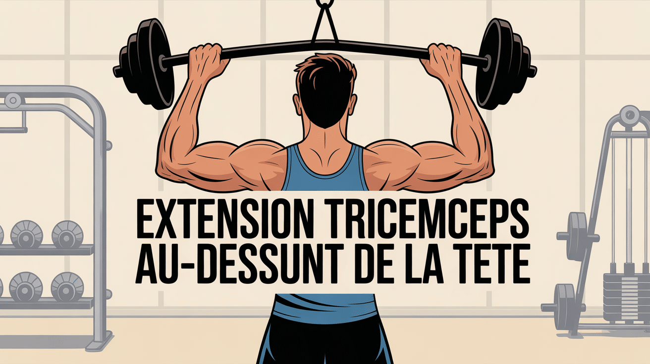 extension triceps au dessus de la tete exercice bras salle musculation