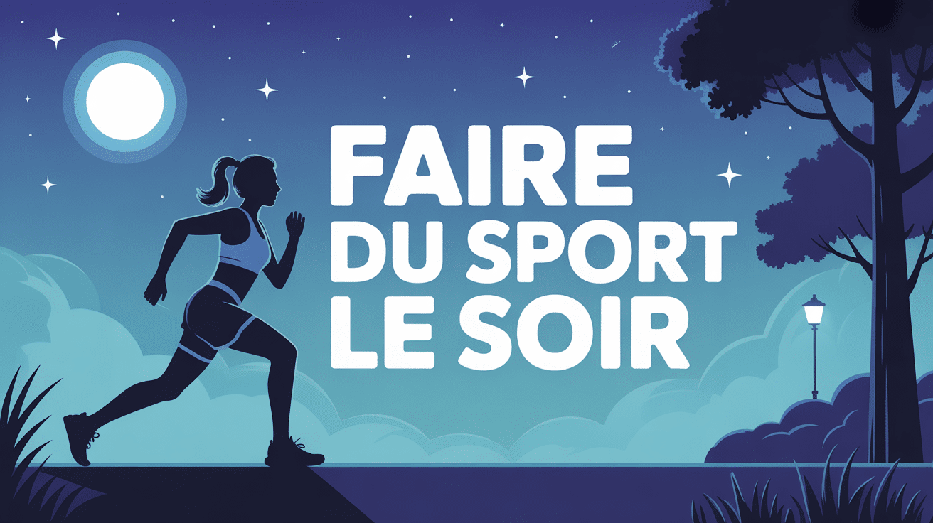 Faire du sport le soir silhouette nuit lune