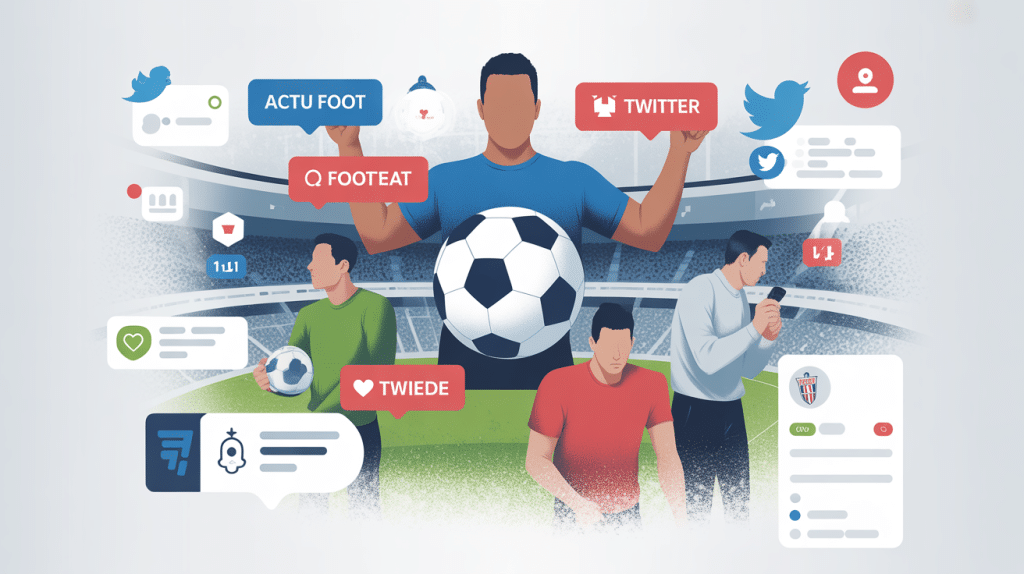actu foot twitter illustration univers connecte