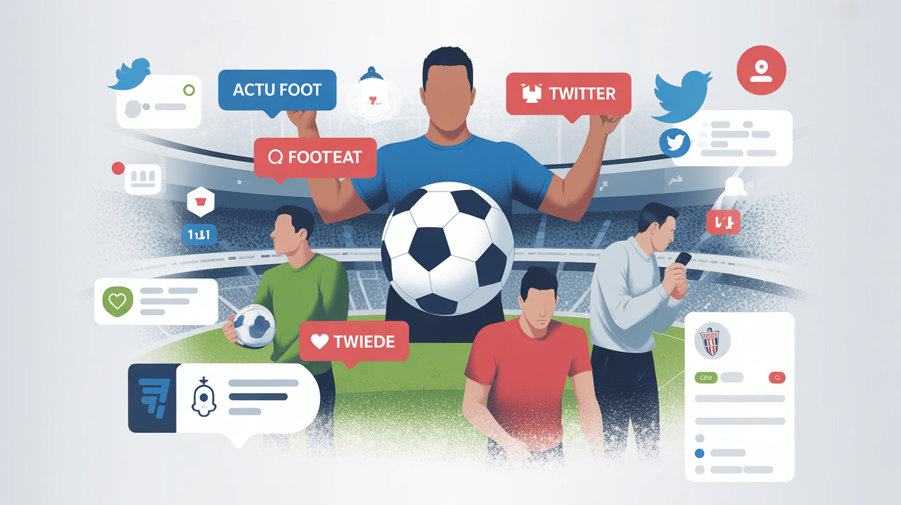actu foot twitter illustration univers connecte