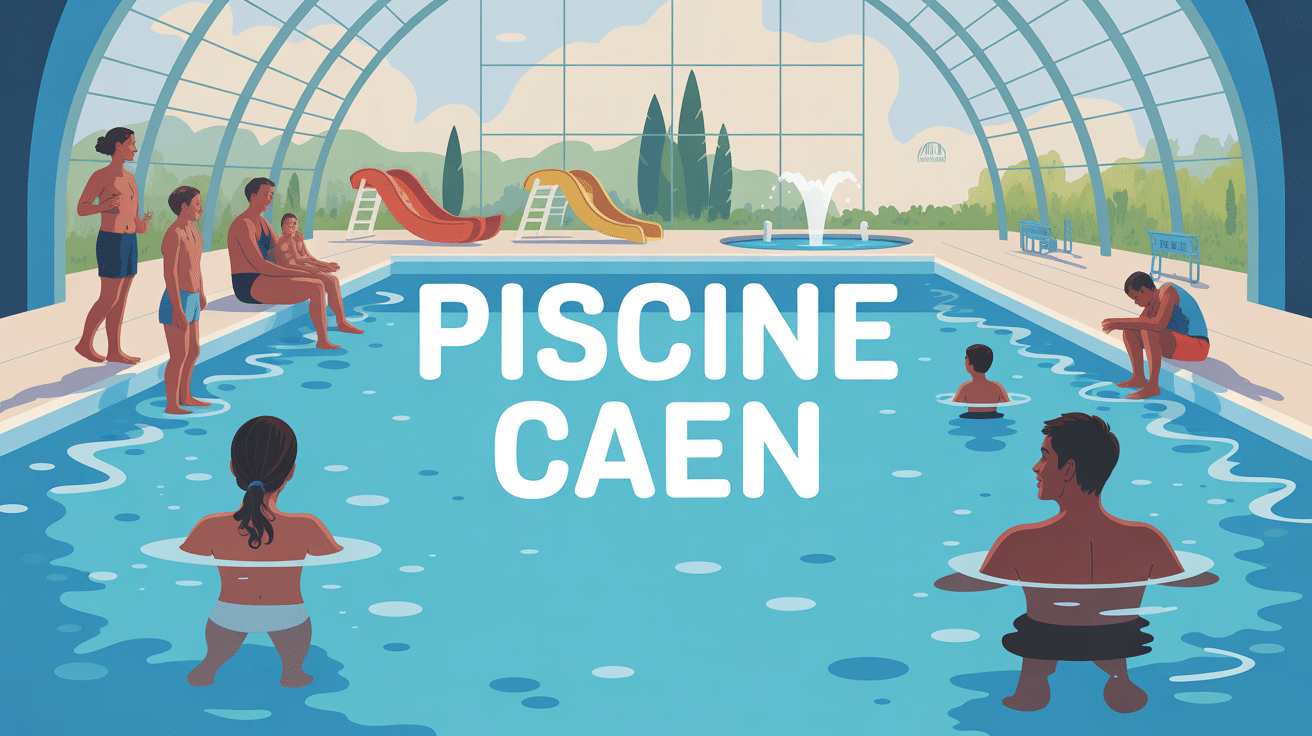 Illustration piscine Caen nageurs familles enfants bassin lumineux