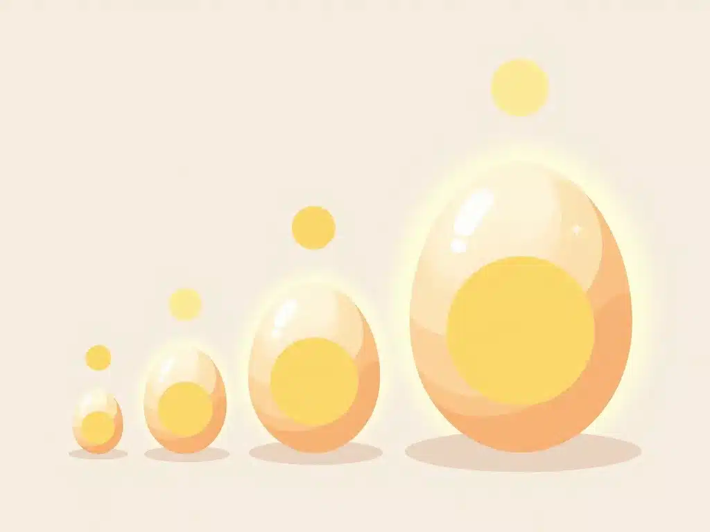 diagramme quantité proteine dans un oeuf