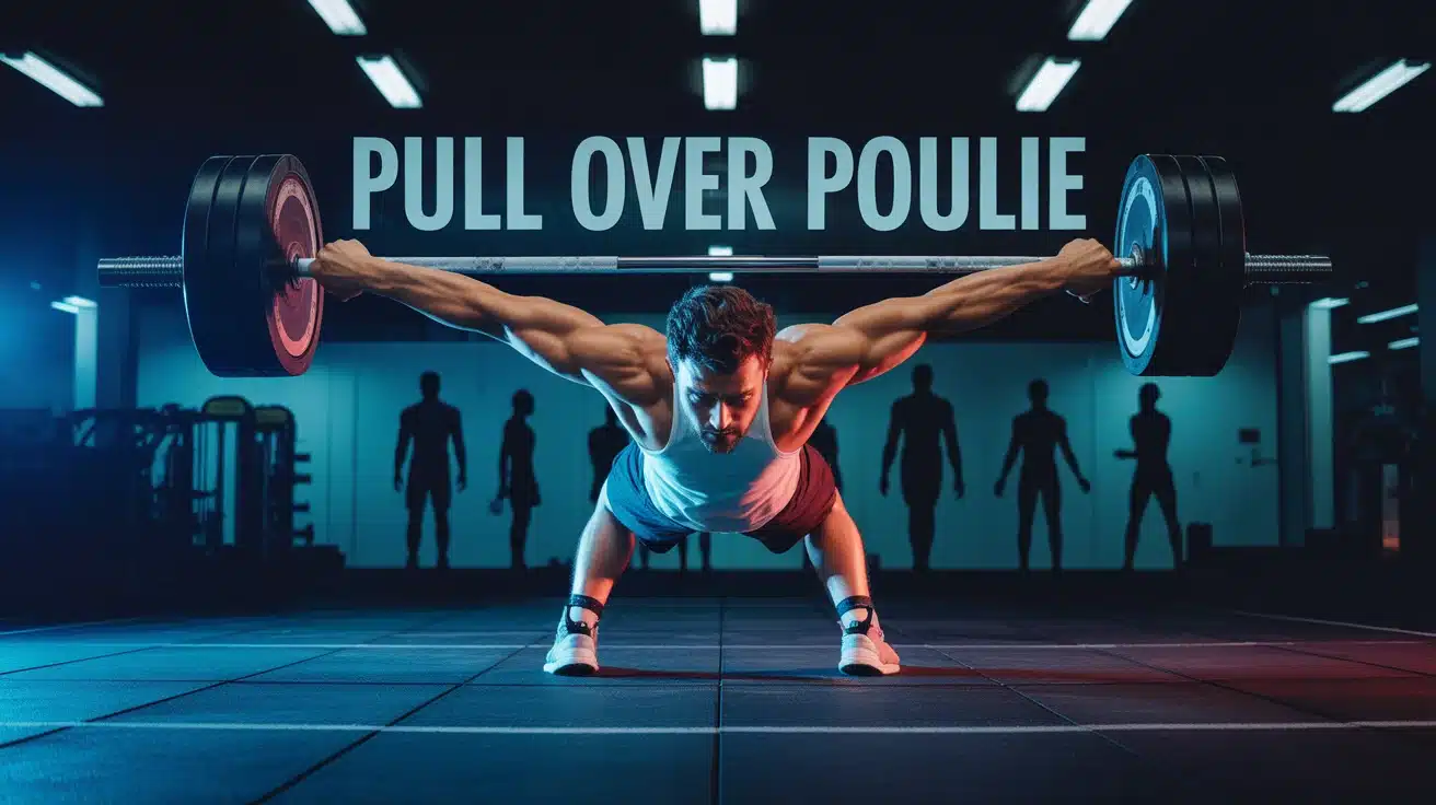 Athlète réalisant un pull over poulie