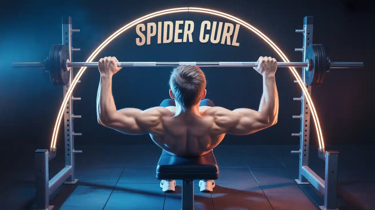spider curl athlète profil biceps