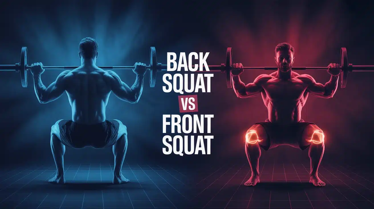 Comparatif squats and front squats, muscles sollicités