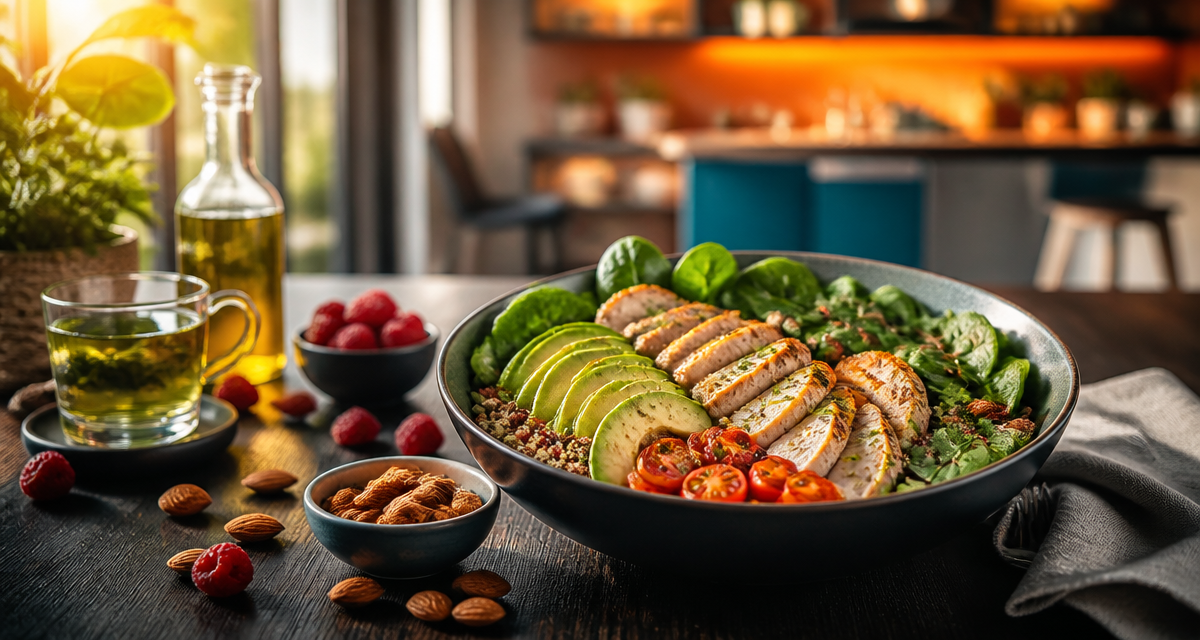 aliment pour perdre le ventre bol quinoa avocat poulet