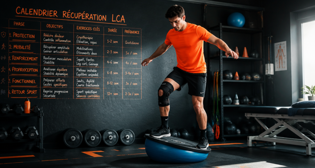 ligaments croisés genou combien de temps exercice proprioception