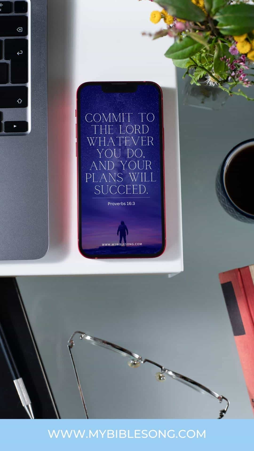Proverbs 16:3 Digital Wallpaper for Mobile and Printing