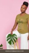 Palm Sunday Blessed is he who comes tshirt design girl brown