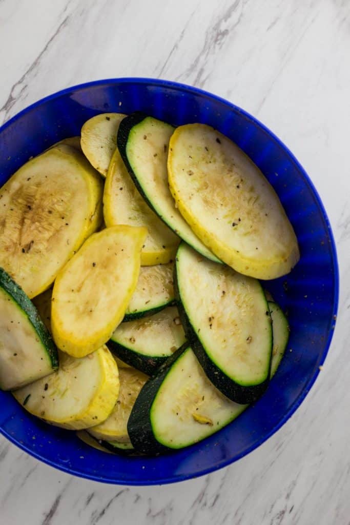 zucchini and yellow squash with balsamic vinegar marinade