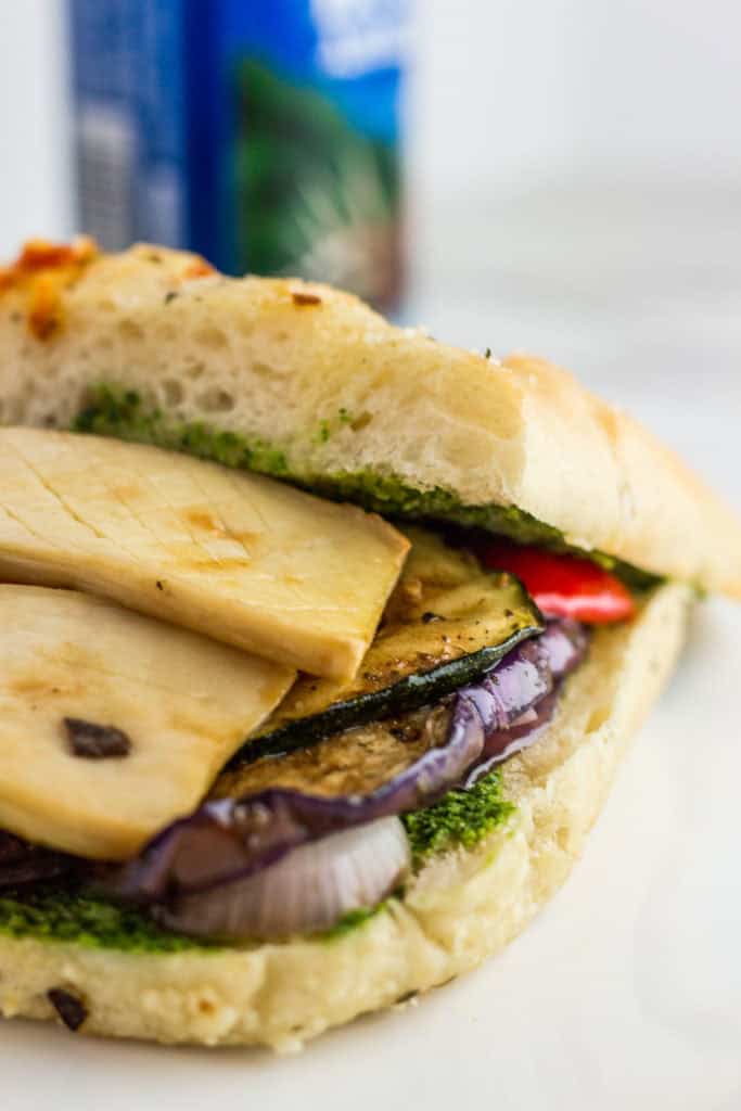 Vegan Veggie Sandwich before cutting