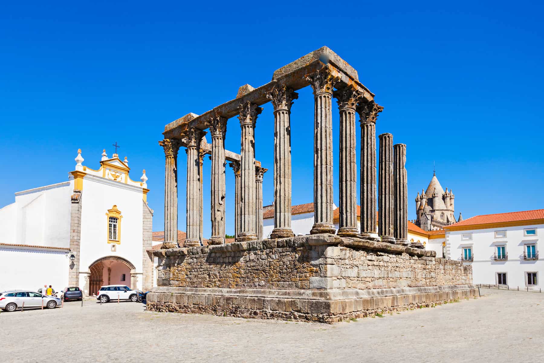 The Roman Temple of Evora (Templo romano de Evora), also referred to as the Templo de Diana is an ancient temple in the Portuguese city of Evora