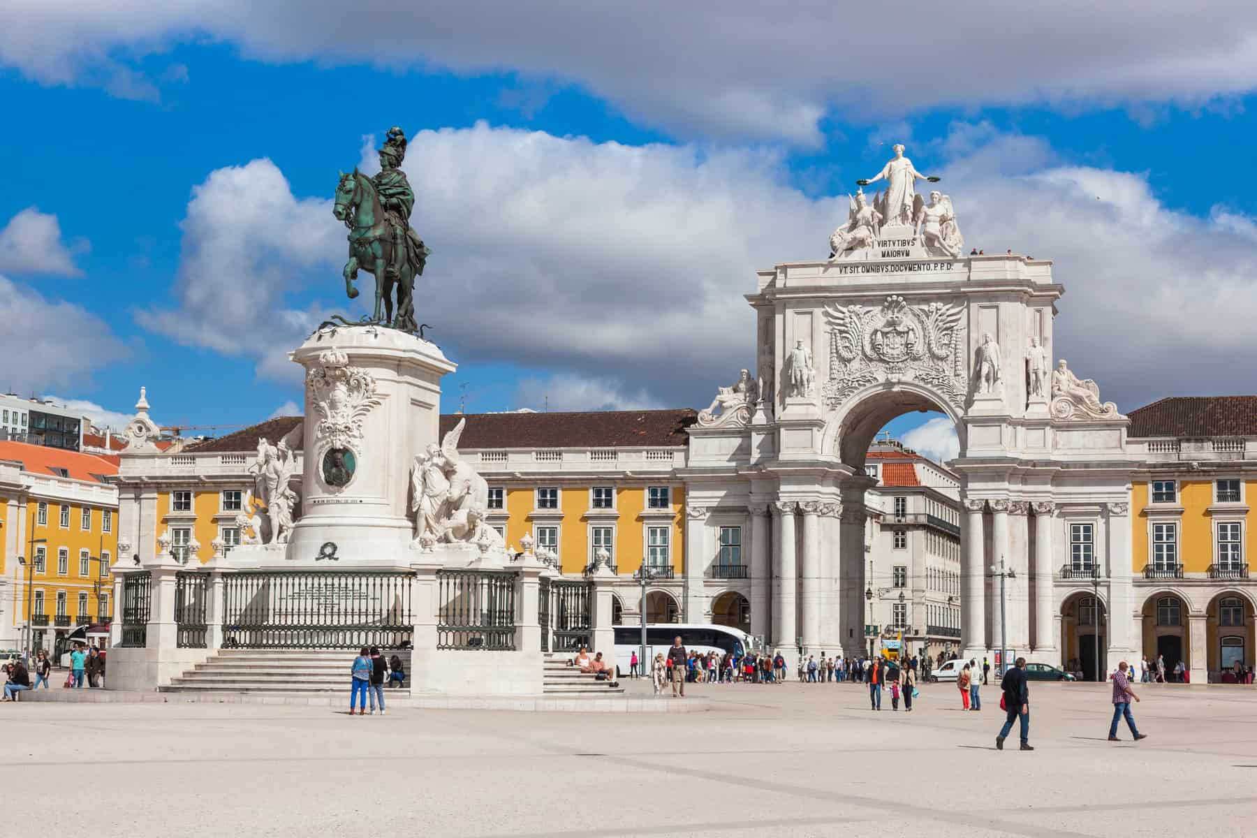 Commerce square - Praca do commercio in Lisbon - Portugal
