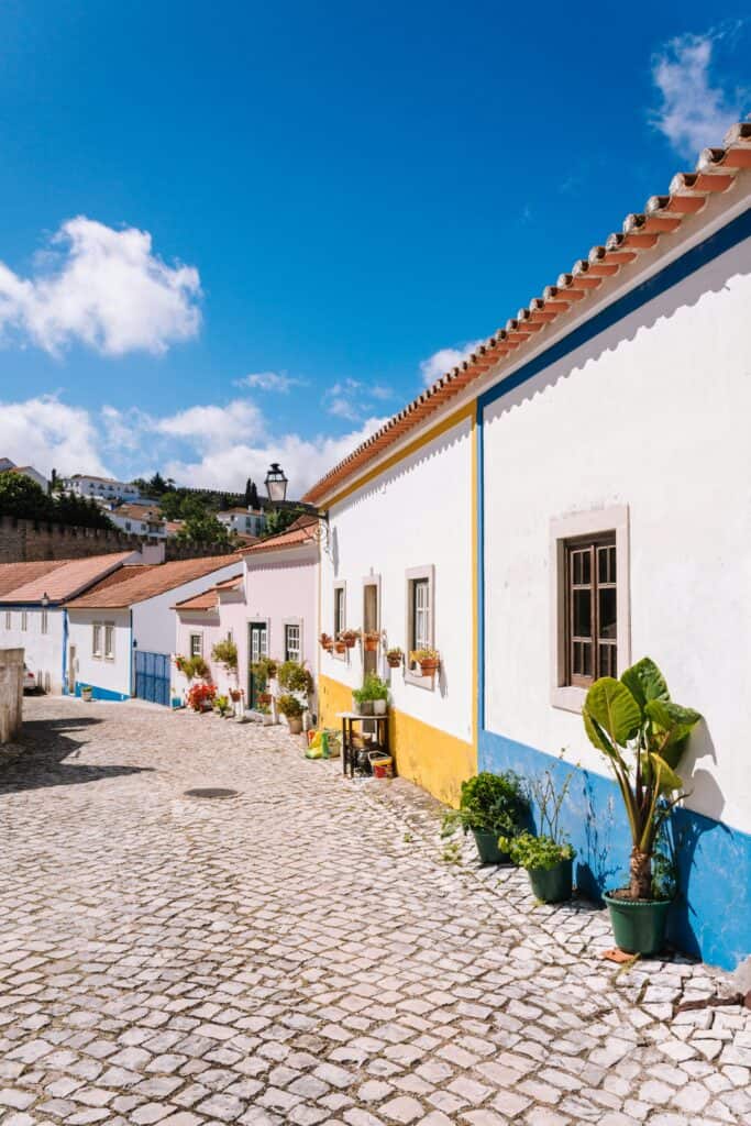 Obidos - Portugal - Street Blue and Yellow