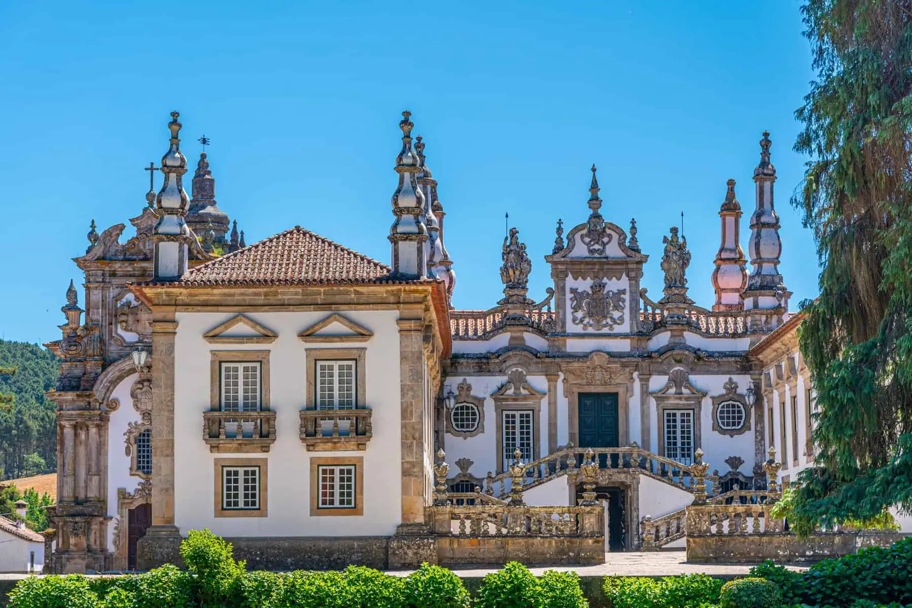 Mateus palace reflecting on an artificial pond, Portugal