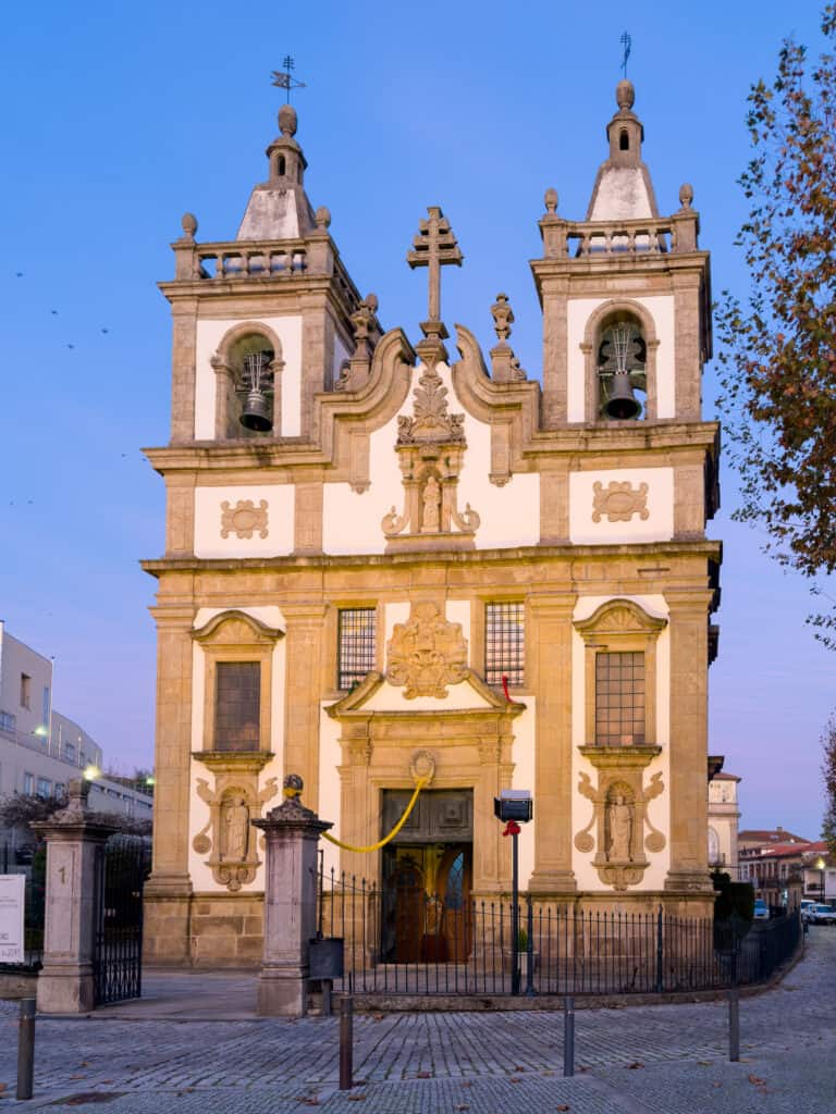 Igreja de Sao Pedro church of baroque style in Vila Real, Portugal.
