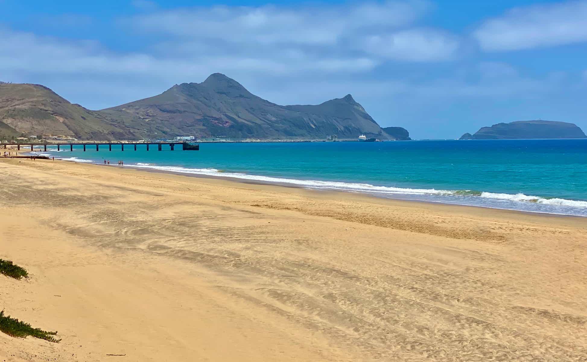Madeira - Portugal - Porto Santo view from city center beach