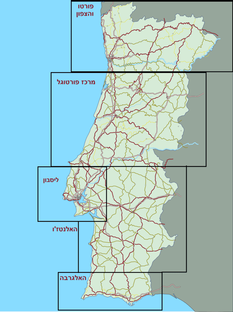 PORTUGAL MAP BY REGION