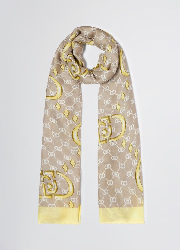 Liu-Jo - Beige Stola mit Logo – Bild 1