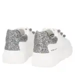 Tosca Blu Sneaker Fenice mit Perlen und Micro-Strass in Weiß-Schwarz – Bild 5